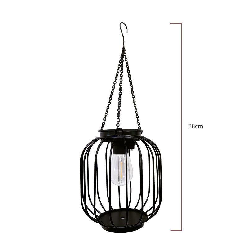 Solar Powered Iron Art Hanging Lantern