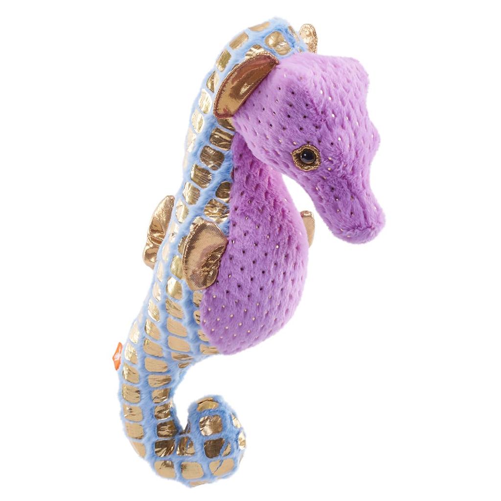 Wild Republic Seahorse Plush Toy, Foilkins Purple, Children's Gift, W9 x D16 x H36cm