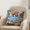 Music Group HHeartsHearts Pillow Covers Cartoon Sofa Decorative Home Doublesided Printing Short Plush Cute Cushion Cover