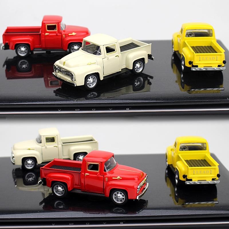 Alloy Car Model Vintage Truck For Christmas Home Office Desktop Decoration Children Gift Decorations Template Car Models