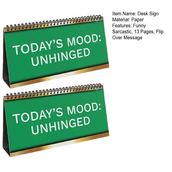Lustiges Schreibtischschild Sarkastisch 13 umklappbare Botschaften Schreibtischzubehör Scherzartikel für Lehrer Krankenschwestern Büroangestellte Kollegen