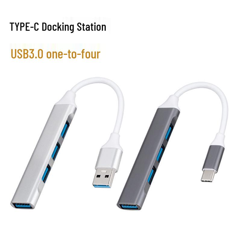 USB-C 4-in-1 Docking Station Hub with 3.0 Splitter Expansion