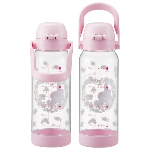 Skater Drink Marker Bottle 1L Easy to see the amount you drank at a glance Water bottle with handle Plastic My Melody Paint Sanrio PDMK10-A