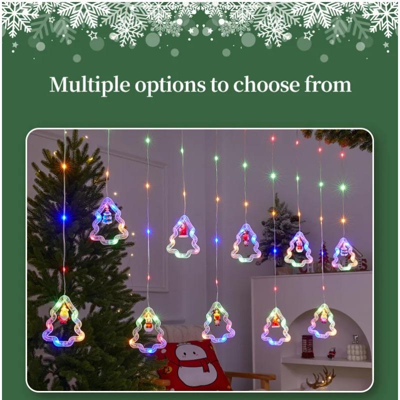 Christmas Decoration Atmosphere Lights Star Christmas Tree Round Colorful Curtain Lights Surprise Party Hotel Creative Decoration Lights