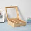 Wood Tea Storage Organizer Compartment Box Coffee Holder for Countertop Desktop Kitchen