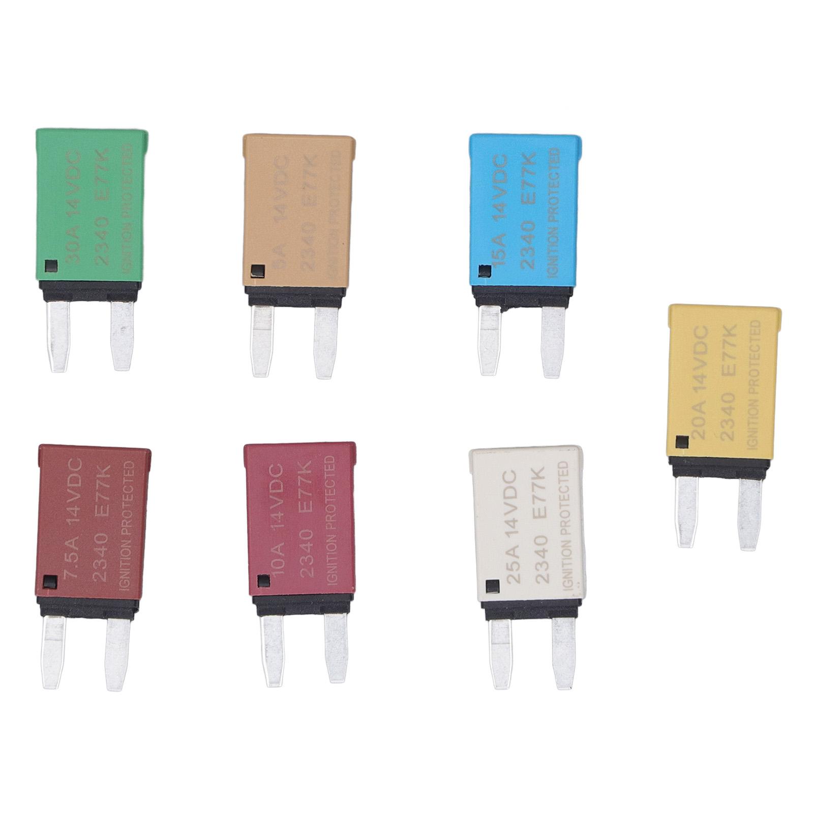 

Набор 7 шт. Автоматический предохранитель с самовозвратом 5А 7,5А 10А 15А 20А 25А 30А ATC ATO лезвие для автомобиля лодки автодома