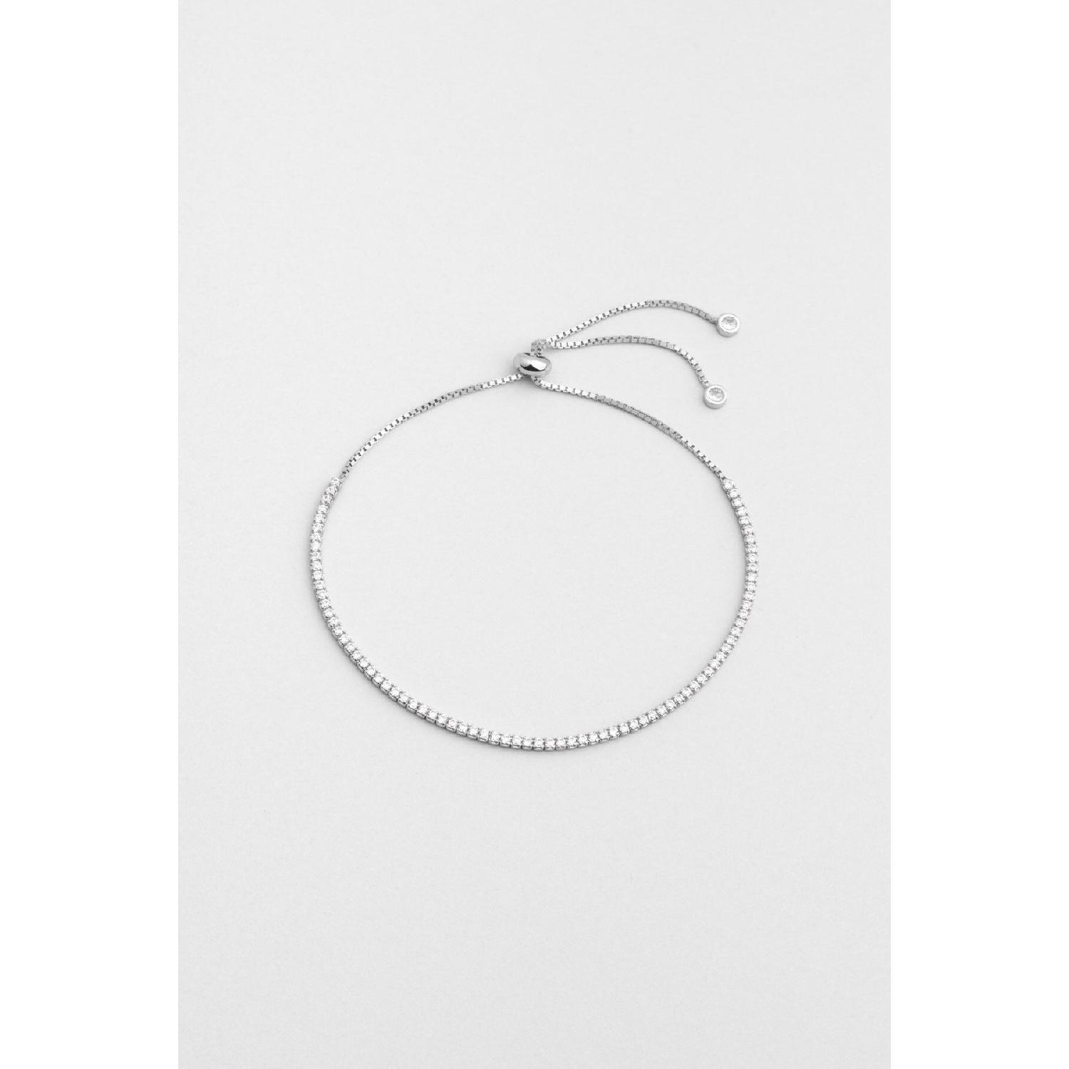 

Регулируемый браслет из серебра 18 карат с покрытием Water Path из белого золота 18 карат чистый