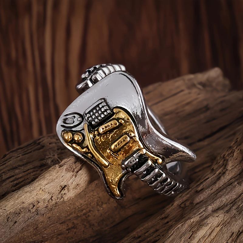 

Регульоване кільце для електрогітари для чоловіків і жінок - Стиль Рок, Панк, INS Нішевий, Хіп-Хоп, Персоналізоване кільце на вказівний палець срібний