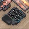 Einhand-Ergonomie-Gaming-Tastatur, ACC, USB, RGB, 35 Tasten, kabelgebunden, Hintergrundbeleuchtung, tragbare Mini-Spieltastatur für Handy, Tablet, PUBG