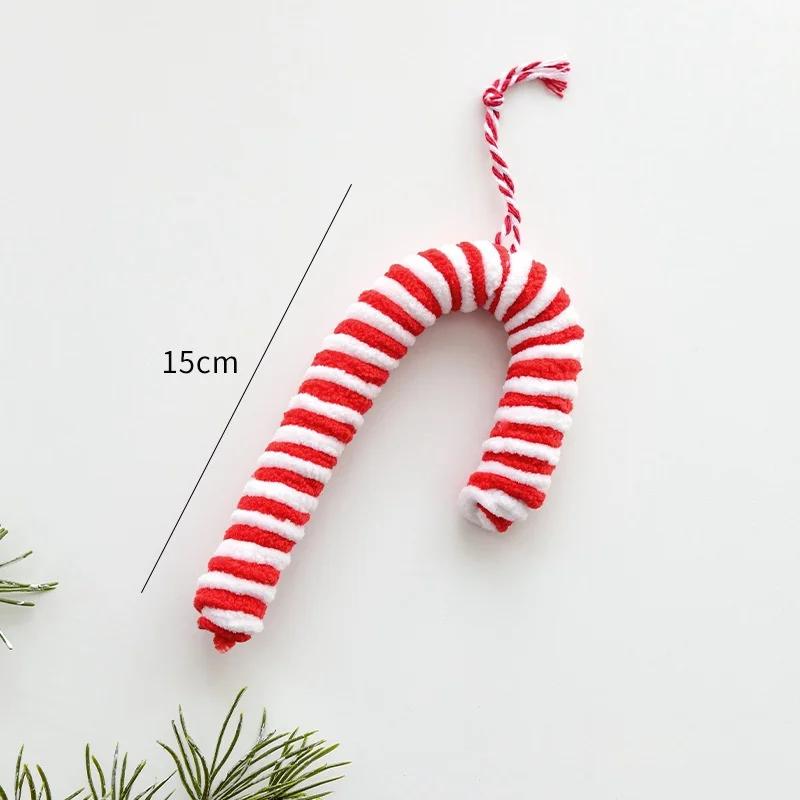 1/6Pcs Christmas Lollipop Candy Cane Pendant Xmas Tree Hanging Ball Ornaments Christmas Decorations for Home 2024 New Year Gift