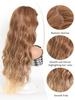 Synthetic Wig Long Ombre Blonde Wavy Wig for Women  Middle Part Wavy Wig Natural Looking Wig for Daily Party Use (Ombre Blonde)