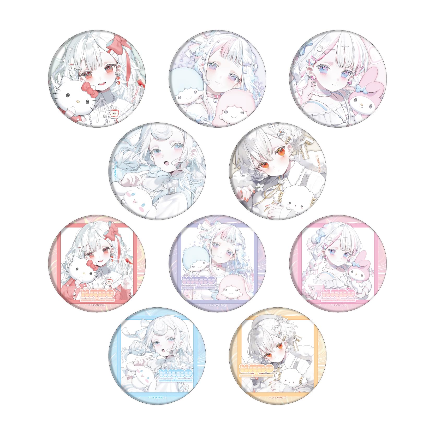 

Natsuro x Sanrio Characters 01 Can Badge BOX [Collaboration Illustration] 10-piece