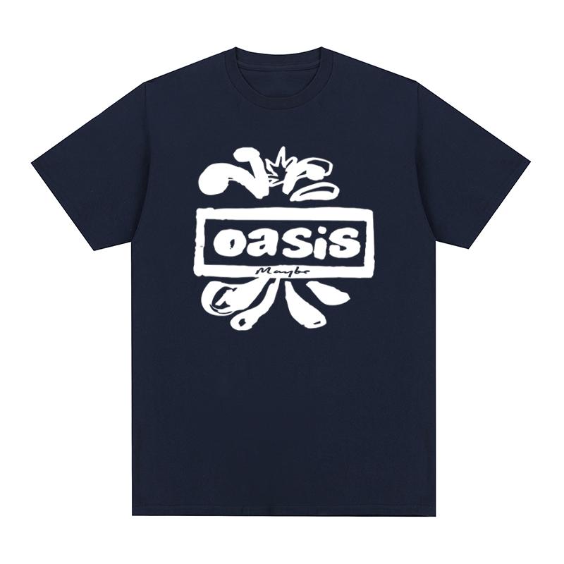 Oasi Band Logo Vintage T-shirt Rock Liam Gallagher British Music Albums Cotton Men T shirt New Tee Tshirt Womens Tops