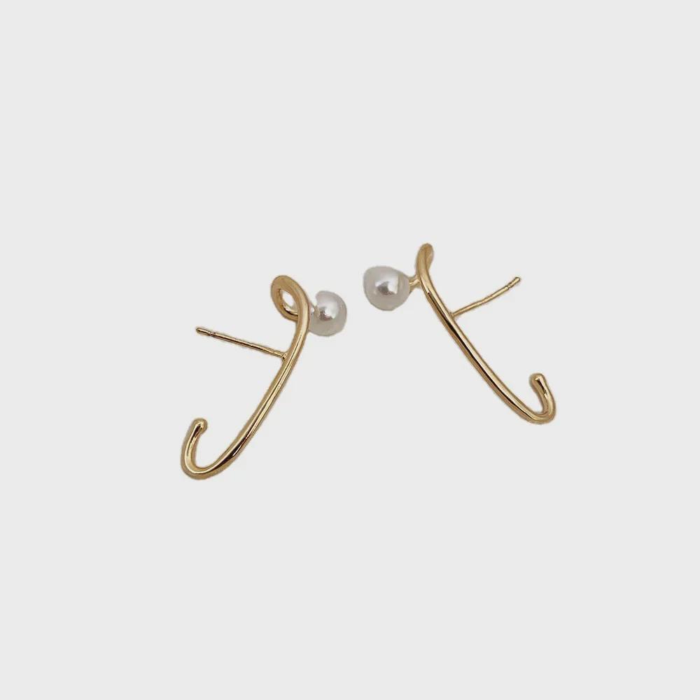 Retro Minimalistische Perlen Ohrhänger für Damen - Koreanischer Promi-Stil