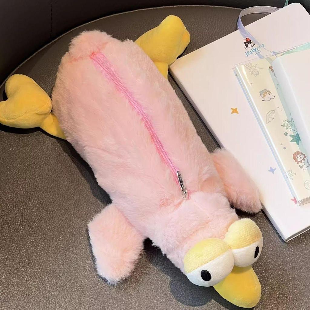 Astuccio Piumato Pinguino Bizzarro - Astuccio Portapenne Adorabilmente Soffice per il Ritorno a Scuola