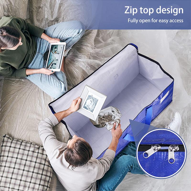 Bettwäsche Aufbewahrungstasche mit Griff Großes Fassungsvermögen Umzugstasche Faltbare Steppdecke Kleidung Decke Aufbewahrungstasche Box Zuhause Reise Reißverschlusstasche
