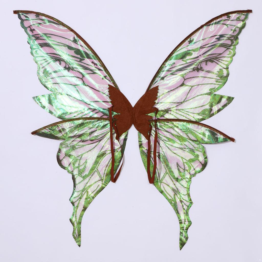 Butterfly Wings & Elf Ears Costume Accessory Set for Adults Kids, Complete Fairy Role Play Set for Masquerade Party & Halloween