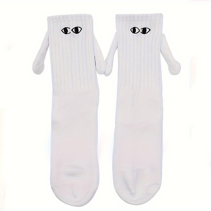 

Cute 3D Socks Hand-Holding Mid-Calf Socks | White Polyester All-Season Sports & Casual Wear белый