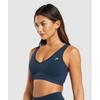 Gymshark Nahtloser Sport-BH für jeden Tag, Marineblau B8a4t Ub9p