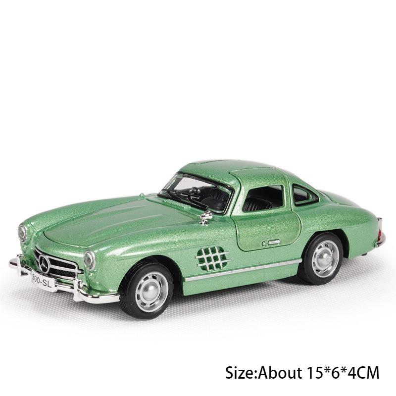 

1:32 Scale 300SL 500K Car Model Toy Sound Light Doors Opened Alloy Body Wheel Steering Vehicle Models Home Decorative Gifts