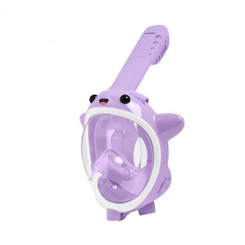 Kids Snorkel Mask Full Face Snorkeling Gear for Children Diving Mask with 180°Panoramic View Anti-Fog and Anti-Leak Snorkel Set for Swimming