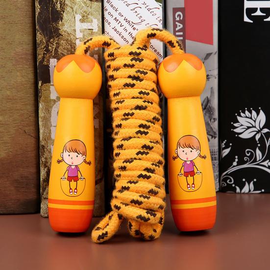 Sports Skipping Rope Anti-tangle Comfortable Grip Adjustable Cartoon Print Thickened Sports Anti-slip Strengthen Constitution Jump Rope Equipment