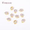 luxury 18K Gold Plated Brass and Zircon Square Connect Charm Pendants High Quality DIY Jewelry Making Bracelet Necklace Earrings