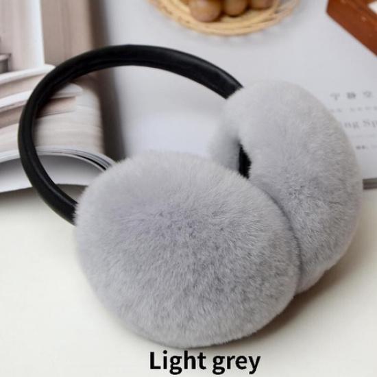 Women Warm Faux Rabbit Fur Earmuffs Plush Ski Ear Warmer Cover Earflap Winter
