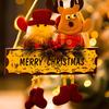 Weihnachtsdekorationen Holz Schneemänner Weihnachtsmann Rentier Türhänger Ornament Weihnachtsbaum Innenszene Layout Zuhause Neujahrsdeko