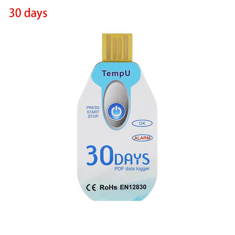 5 Pcs USB Humidity Temperature Data Logger Thermometer 14400 Points RH TEMP Recorder PDF Report 30/60/90 Days Disposable