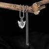 Vintage Viking Iron Triangle Shield Titanium Steel Pendant Necklace for Men