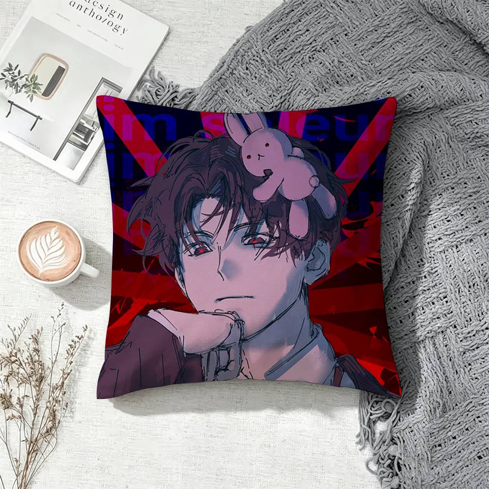 K-Kim S-Soleum Novel GSGW Double-Sided Printed Cushion Cover Bedroom Bedside Sofa Pillow Case