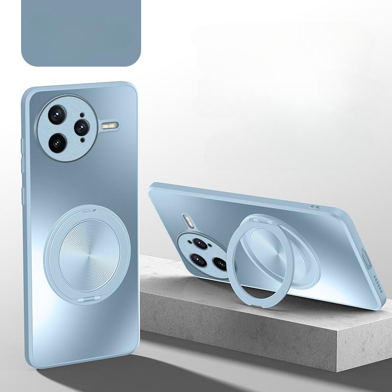 For POCO F7 Ultra Matte Case Luxury Magnetic for Magsafe Wireless Charge Ring Holder Shockproof Phone Back Cover for POCO F7 Pro