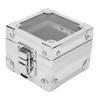 Nail Drill Bits Storage Box 25 Holes Transparent Clamshell Lock Design Dustproof Nail Drill Bits Desktop Container