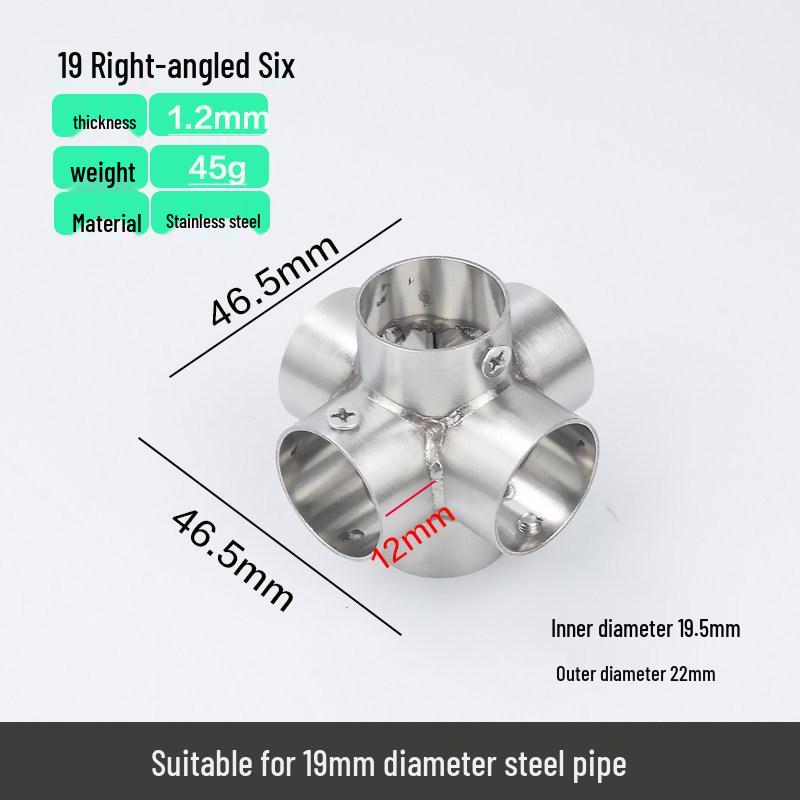Stainless Steel Right Angle Elbow Union Tee Four-Way Pipe Fitting Combo