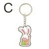 Easter Bunny & Colored Egg Keychain Pendant - Cute, Personalized Decoration