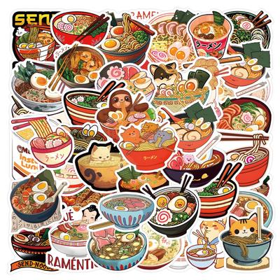 55 Ramen Ramen Doodle Aufkleber Dekorative Roller Laptop DIY Cartoon Aufkleber