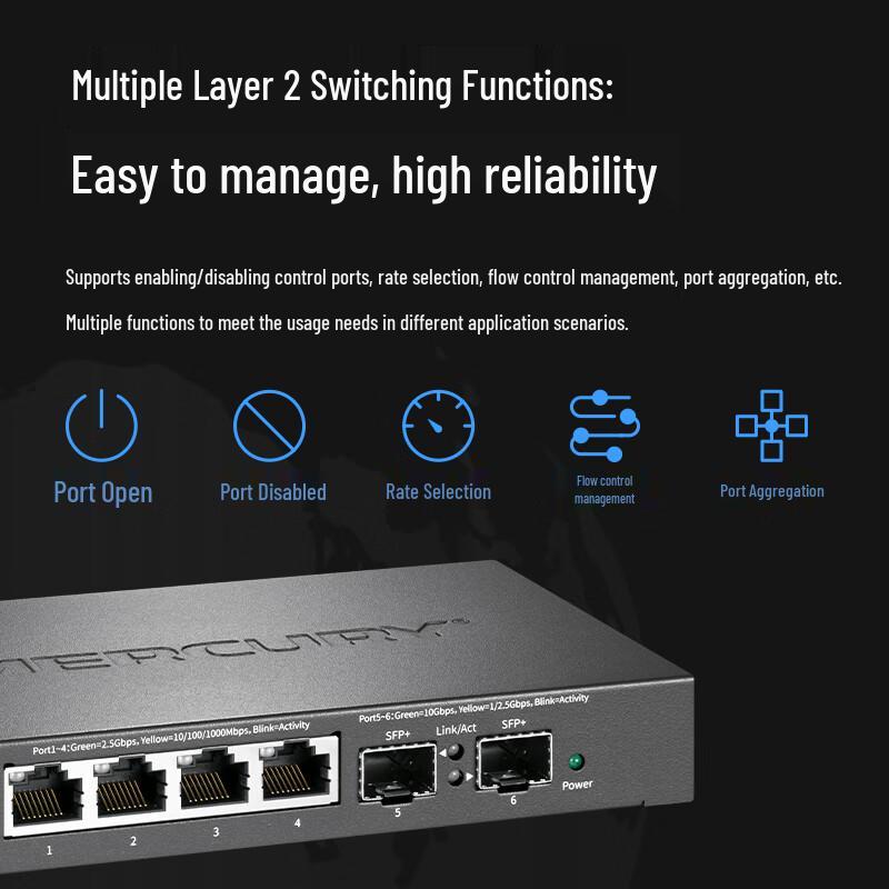MERCURY SE106 Pro 2.5G/10G Smart Managed Ethernet Switch