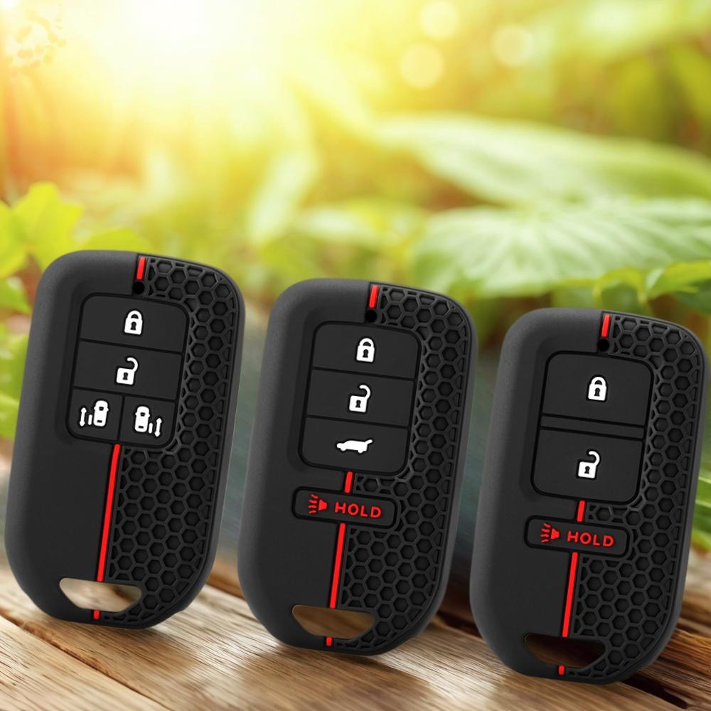 Fasion Silicone Car Remote Key Cover Case For Honda Accord Ex Exl Civic Crv Hrv Pilot Ridgeline - Pocketor