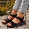 Thick Bottom Wedges Sandals Women 2025 Summer Casual Lightweight Platform Sandals Woman Plus Size 43 Non Slip Beach Shoes