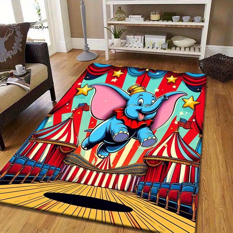 1pc Dumbo Pattern Area Rug Soft Flannel Floor Mat for Living Room,Office,Bedroom and Carpet,Sofa Coffee Table Floor Mat