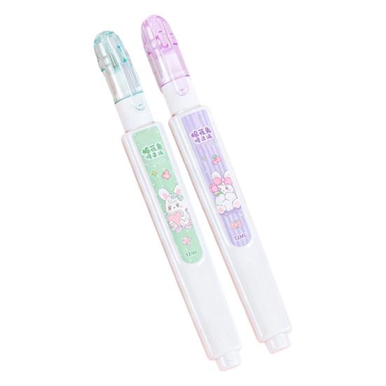 

2Pcs Correction Fluid Quick-Drying White-Out Pen 12ml Large Capacity Strong Coverage Traceless Correction Pen for Students School Office Supplies Random Style