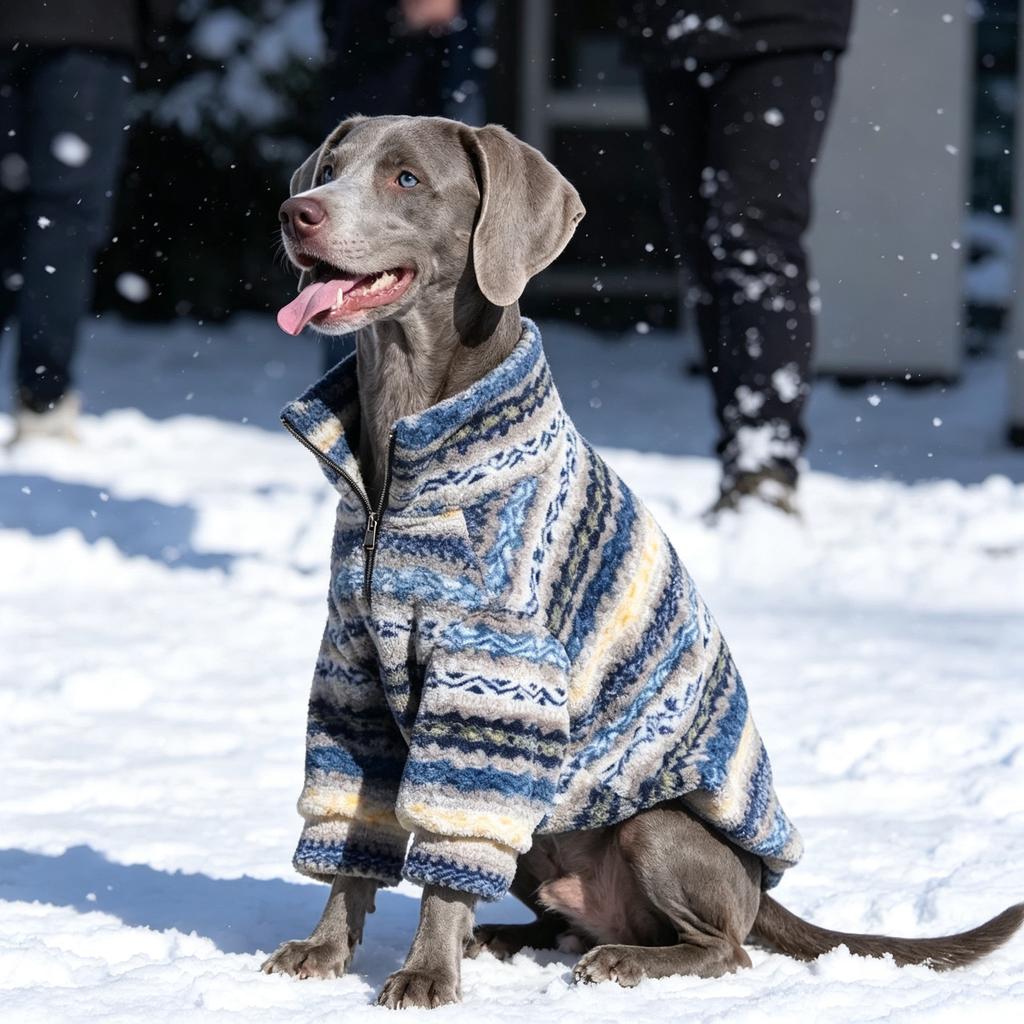 Turtleneck Dog Sweater for Medium Large Dogs, Thick Thermal Fleece Cold Weather Coats with Half Zipper Jumper Winter Pet Clothes