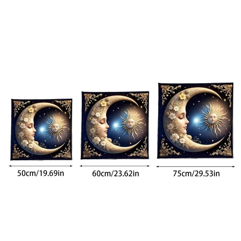 Sun Moon Pattern Astrology Tablecloth Tarots Divinations Tablecloth Altars Cloth Divinations Board Game Accessory