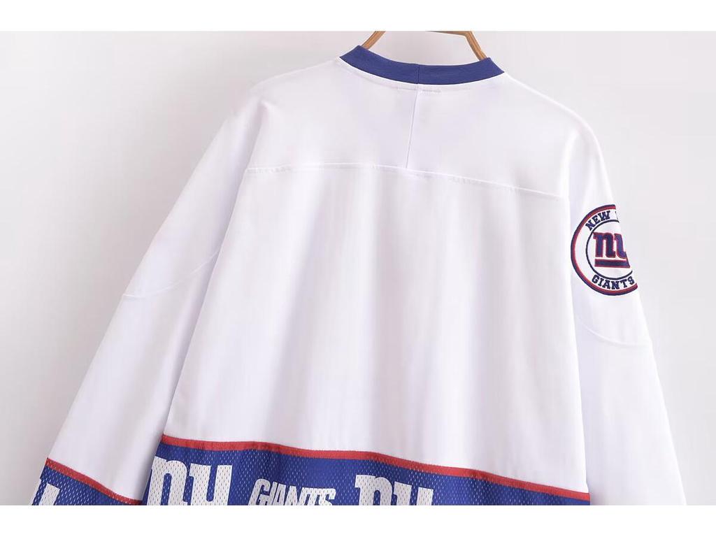 Spring 2025 Women's European Style Loose Cotton Long Sleeve T-shirt