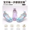 Nuove scarpe da principessa per bambine per la primavera e l'autunno, scarpe con cristalli per bambine, scarpe con tacco alto di Elsa di Frozen con sfumatura blu per bambini