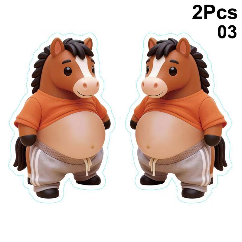 2Pcs Cute Shiba Inu Dog Cat Belly Sticker With A Soft Pink Background Silicone Self-Adhesive Sticker For Phone Car Decoration
