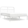 VidaXL Metal Bed Frame with White Headboard 140x200 Cm 352628