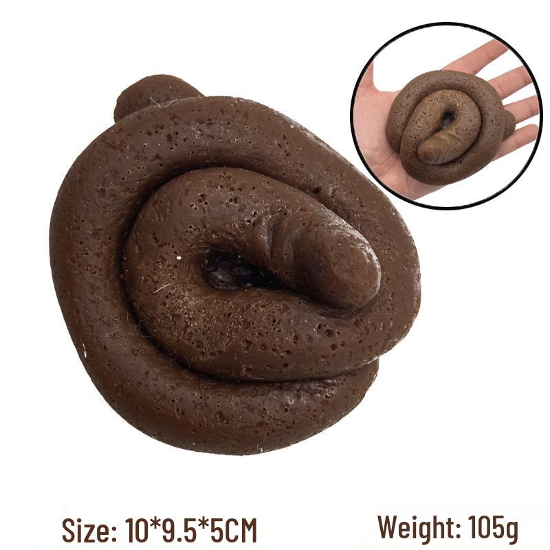 Realistic Soft Rubber Poo Toy - Stress Relief & Prank Gift for April Fools' Day