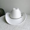 Cowboy Hat Suede Solid Color Men and Women Wide Brim Jazz Hat Outdoor Sun Hat Suitable for All Kinds of Parties Knigh